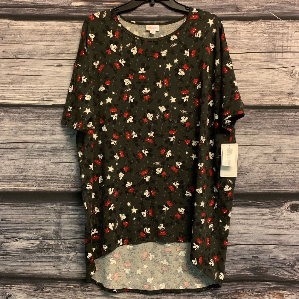 NWT Lularoe Irma Mickey Mouse Medium Med M red black white